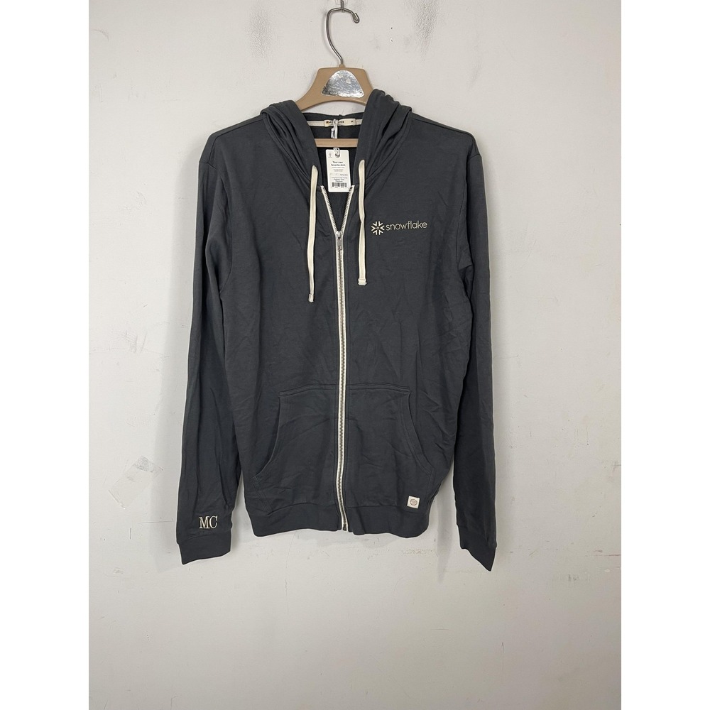 Marine Layer Hoodie Mens Medium Asphalt Grey Afternoon Full Zip Sweatshirt